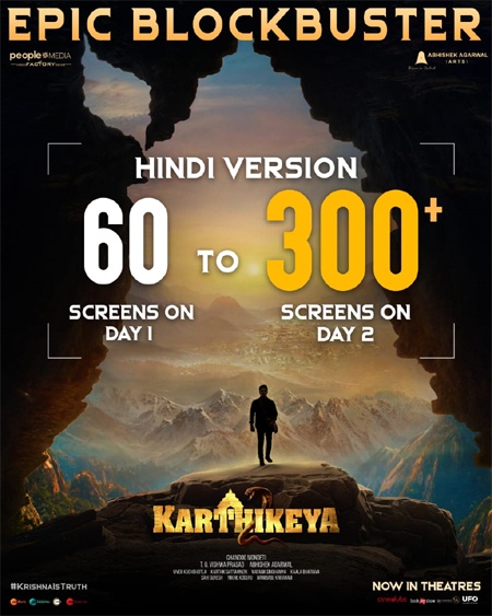 Enormous number of screens increased for Karthikeya 2’s Hindi version