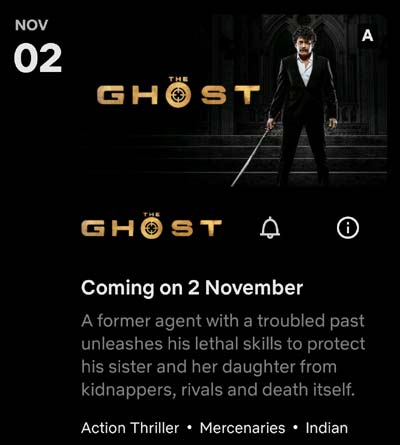 Official: OTT release date locked for Nagarjuna's The Ghost | 123telugu.com