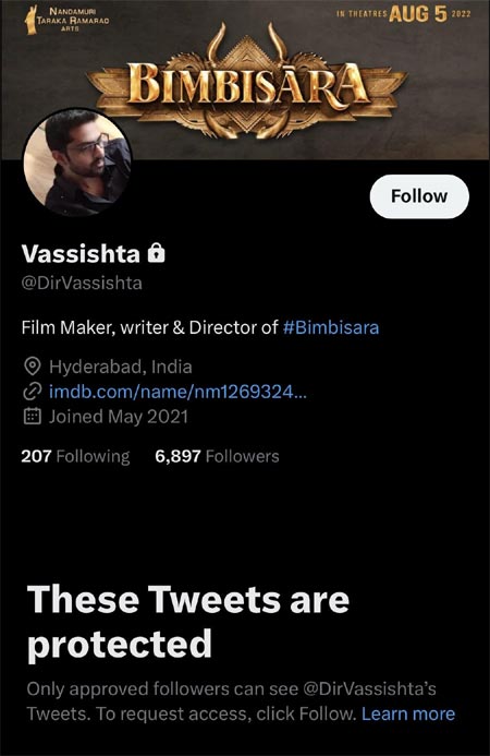 Ram Charan Fans Warn Bimbisara Director Ram Charan Fans Warn Bimbisara Director