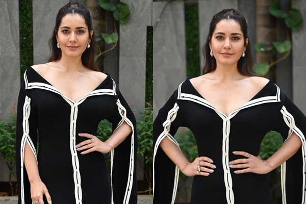 Raashi Khanna during the promotions of Aghathiyaa