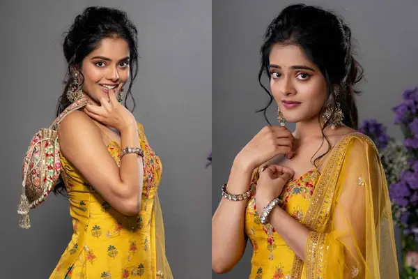 Photos : The Raja Saab beauty Riddhi Kumar