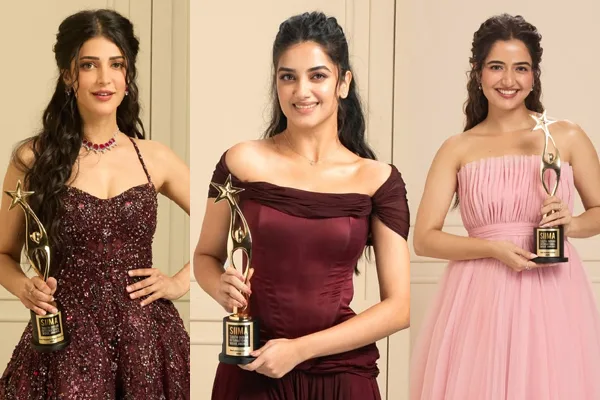 Photos : South Indian stars pose with their trophies at SIIMA 2026