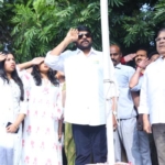 Photos : Chiranjeevi hoists the National Flag at Chiranjeevi Blood Bank on the 75th Republic Day