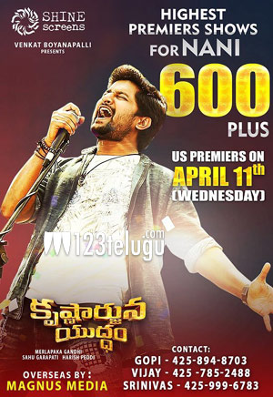 అమెరికాలో భారీ స్థాయిలో విడుదలకానున్న నాని సినిమా !