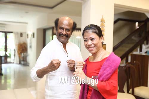 సూపర్ స్టార్  ను కలిసిన  లేడీ బాక్సర్ !