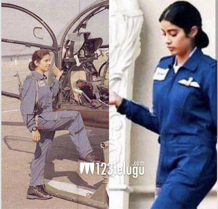 బయోపిక్ నుండి జాన్వీ లుక్ లీక్ !