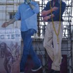 Huge Cutouts of RaviTeja Harish Shankar for Mr Bachchan at Sudarshan Theatre (1)