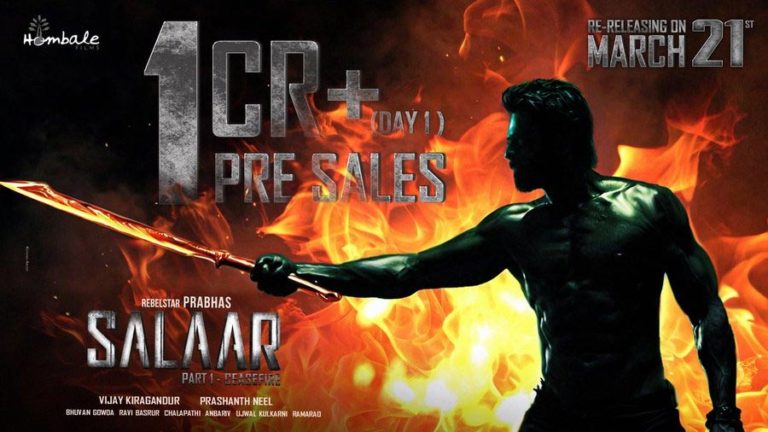 “సలార్” మ్యానియా.. జస్ట్ ప్రీసేల్స్ తోనే కోటి