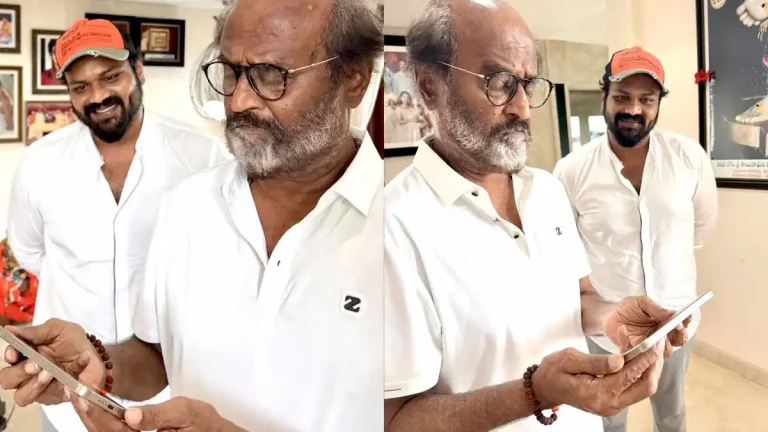 ఫోటో మూమెంట్: తలైవర్ కి ‘మిరాయ్’ ట్రైలర్ చూపించిన మంచు హీరో!