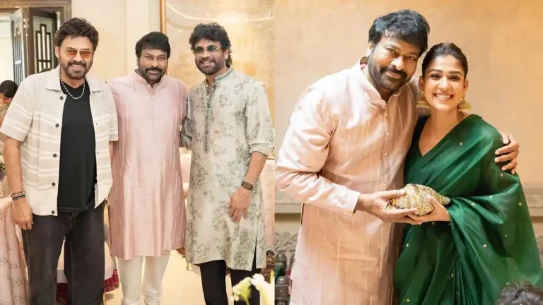 ఫోటోలు : కో-స్టార్స్ తో చిరంజీవి దీపావళి వేడుక