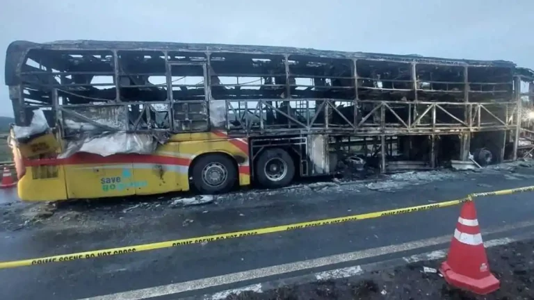 హైదరాబాద్-బెంగళూరు హైవేపై అగ్ని ప్రమాదం: కర్నూలు వద్ద బస్సు దగ్ధం, 20 మందికి పైగా మృతి