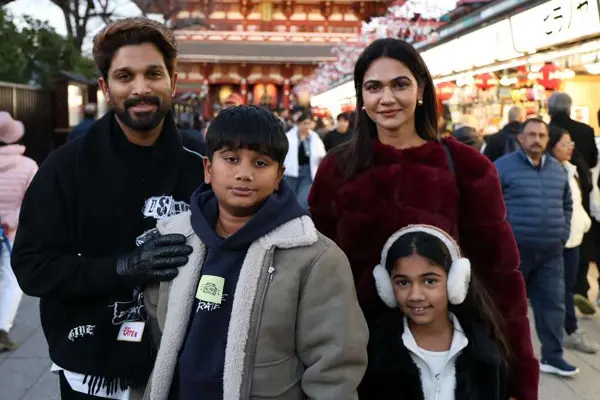 ఫోటోలు: జపాన్ వెలుగుల్లో తమ పిల్లలతో అల్లు అర్జున్, స్నేహ రెడ్డి