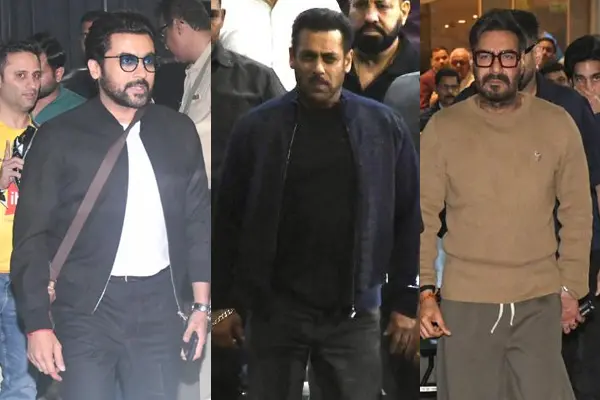 ఫోటోలు : కలినా ఎయిర్పోర్ట్ లో సల్మాన్ ఖాన్, సూర్య మరియు అజయ్ దేవగణ్ లు