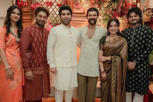 ఫోటోలు: పెళ్ళికి సిద్ధమవుతున్న కొత్త పెళ్ళికొడుకు అల్లు శిరీష్ ని కలిసిన కొత్త పెళ్లి జంట విజయ్, రష్మిక