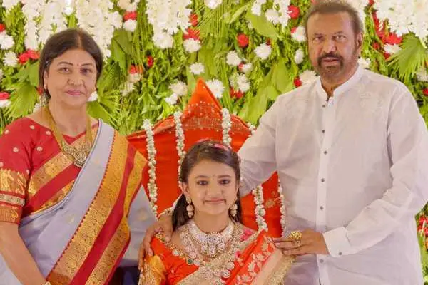 ఫోటోలు : తన కూతురు నిర్వాణ ట్రేడిషనల్ సెరెమనీని ఫ్యామిలీతో కలిసి జరుపుకున్న లక్ష్మీ మంచు