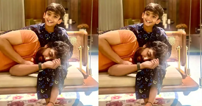 ఫోటో మూమెంట్: తన జున్ను ఒడిలో సేద తీరుతున్న నాని!