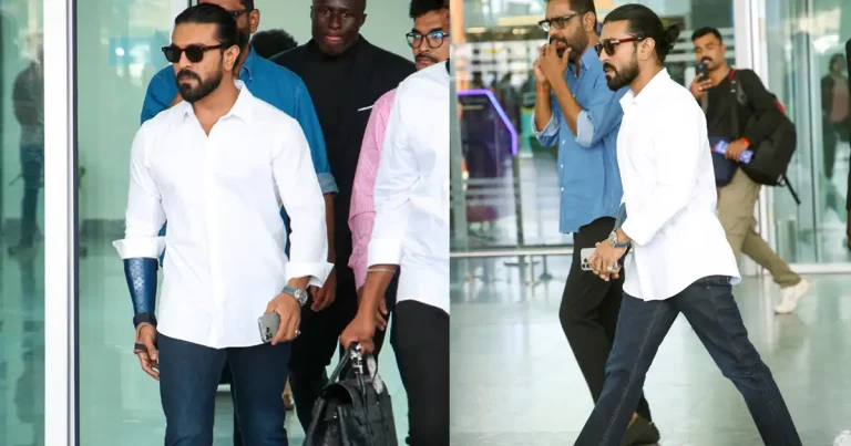 ఫోటోలు : ‘పెద్ది’ మూవీ గ్రాండ్ ఈవెంట్ కోసం బెంగళూరు చేరిన రామ్ చరణ్