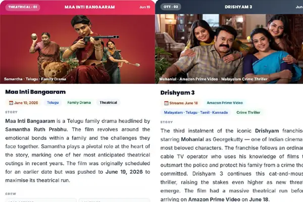 ఈ వారం ఏం చూడాలి? : సరికొత్త సినిమాల సమగ్ర సమాచారం