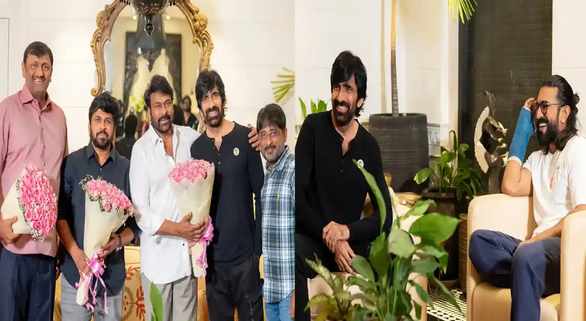 ‘ఇరుముడి’ సంచలన విజయం.. రవితేజ అండ్ టీం ని కలిసిన కలిసి చిరు, చరణ్!